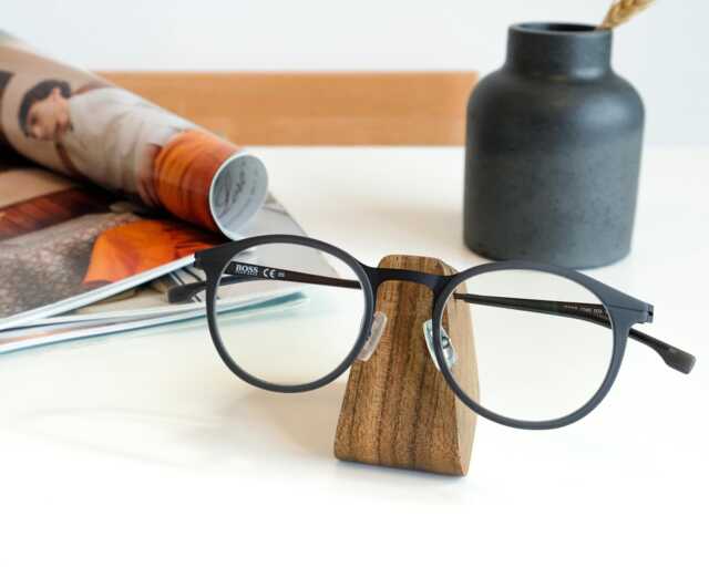 Walnut Glasses Holder, Wooden Eyewear Stand, Spectacles Organizer For Office Desk, Custom Sunglasses Bedside Stand - image 1