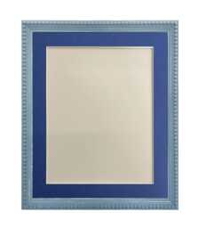Crown Blue Distressed Wood Photo Frame With Oxford Mount