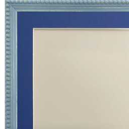 Crown Blue Distressed Wood Photo Frame With Oxford Mount - thumbnail 2