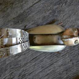 Spoon Rooster Silversmith Small Sculptures Farm Welded Garden Silver Copper Eclectic Metal Silverware Animal Gift Handmade - Art Beats - thumbnail 2