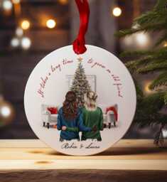 It Takes A Long Time To Grow Old Friends Christmas Ornament Bauble, Gift For Friends, Custom Tree Acrylic Bauble - thumbnail 1