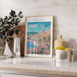 Sitges Travel Print Wall Art Home D??cor Gift Lovers Spain Lover - thumbnail 2