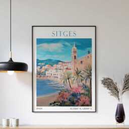 Sitges Travel Print Wall Art Home D??cor Gift Lovers Spain Lover - thumbnail 1