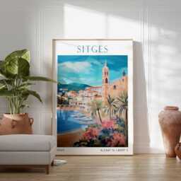 Sitges Travel Print Wall Art Home D??cor Gift Lovers Spain Lover - thumbnail 3