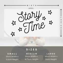 Story Time - Stars Wall Sticker Kids Reading Nook Decal, Art, Personalised Room Nursery Or Bedroom Decoration - thumbnail 3