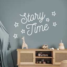 Story Time - Stars Wall Sticker Kids Reading Nook Decal, Art, Personalised Room Nursery Or Bedroom Decoration - thumbnail 1