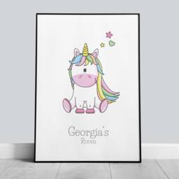 Unicorn Room Print, Personalised Nursery Bedroom Prints, Boys Room, Girls Playroom Wall Art - thumbnail 3
