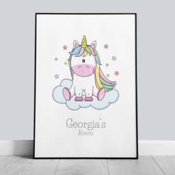 Unicorn Room Print, Personalised Nursery Bedroom Prints, Boys Room, Girls Playroom Wall Art - thumbnail 2