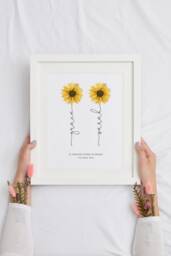Personalised Friendship Print, Best Friend Sister Gift, Flower Nanny Birthday Gift For Her, Christmas Cp - thumbnail 1