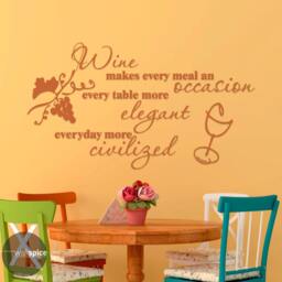 Wine Makes Every Meal An Occasion Table More Elegant Everyday Civilized Vinyl Wall Decal Sticker - thumbnail 3