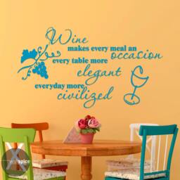 Wine Makes Every Meal An Occasion Table More Elegant Everyday Civilized Vinyl Wall Decal Sticker - thumbnail 2