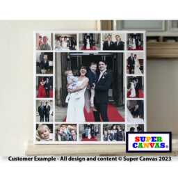 Wedding Anniversary Picture Photo Collage Wall Art Framed Canvas Print Couple Husband Wife Grandparents Parents Partner Gift - thumbnail 3