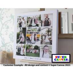 Wedding Anniversary Picture Photo Collage Wall Art Framed Canvas Print Couple Husband Wife Grandparents Parents Partner Gift - thumbnail 2