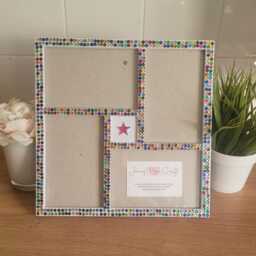 Colourful Rhinestone Multi Photo Frame - 4x4x6 - thumbnail 1