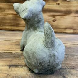 Stone Garden Laying Jack Russell Dog Statue Ornament - thumbnail 4