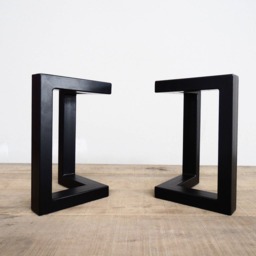 "Metal Bench Legs, 16"" H X W Bracket Steel Coffee Table Height 12"" - 17" - thumbnail 4