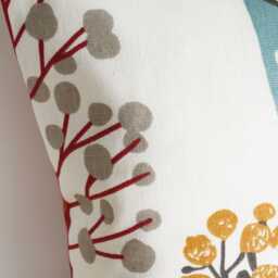 Scandinavian Tree Print Cushion Cover - Modern Folk Cotton Decor - thumbnail 2