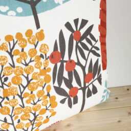 Scandinavian Tree Print Cushion Cover - Modern Folk Cotton Decor - thumbnail 3