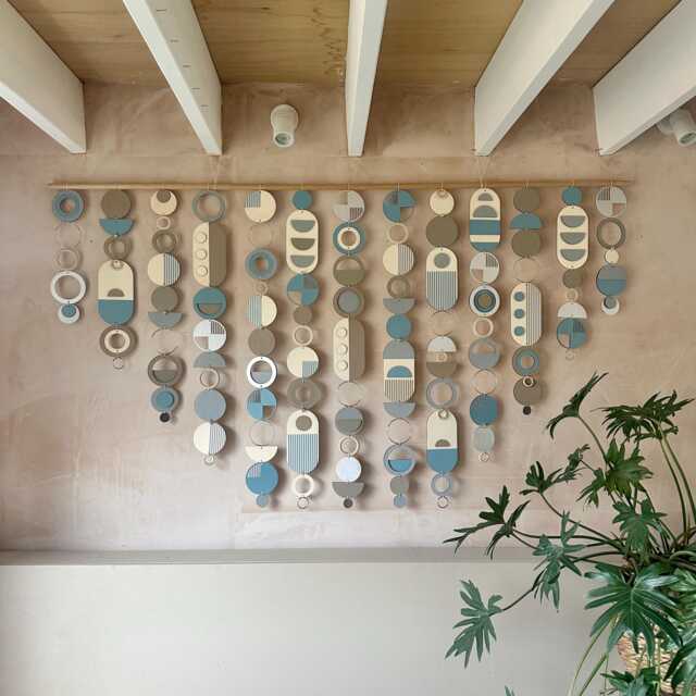 Cool Tones Large Wall Art - Coastal Decor Blue Covering Over Sofa - image 1