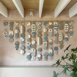 Cool Tones Large Wall Art - Coastal Decor Blue Covering Over Sofa - thumbnail 4