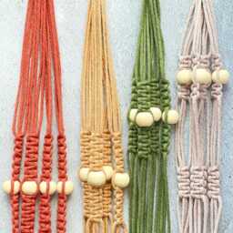 Plant Hanger With Tassel Indoor, Hanging Wall Planter, Macrame Ceiling Hanging, Lover Gifts, Eco Friendly Bead Flower Pot Holder - thumbnail 3