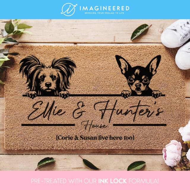 Personalized Housewarming Gift - Custom Dog Doormat Dog Welcome Mat Unique Pet Lover Home - image 1
