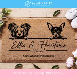 Personalized Housewarming Gift - Custom Dog Doormat Dog Welcome Mat Unique Pet Lover Home - thumbnail 1