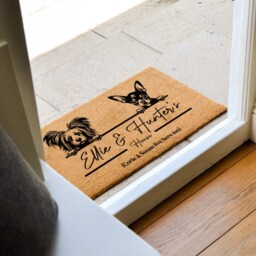 Personalized Housewarming Gift - Custom Dog Doormat Dog Welcome Mat Unique Pet Lover Home - thumbnail 2