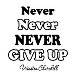 Vwaq Never Give Up Wall Decal Winston Churchill Vinyl Art Decals Quotes Inspirational - thumbnail 2
