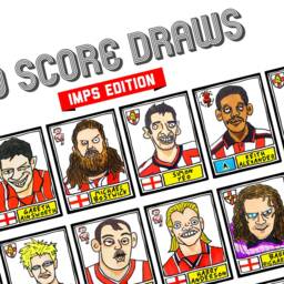 Lincoln City - No Score Draws Imps Edition A3 Print Of 36 Hand-Drawn Wonky Panini-style Doodles Of Various Lcfc Legends & Cult Herroes - thumbnail 2
