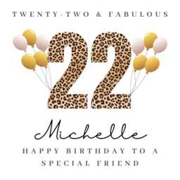 Personalised Friend 22nd Birthday Candle Gift Card Hamper Cards W - thumbnail 4