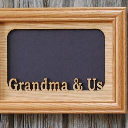 Grandma & Us Picture Frame - 5x7 Holds 4x6 Photo Family Frame, Gift For Grandma, Grandparents Grandpa Grandkids - thumbnail 3