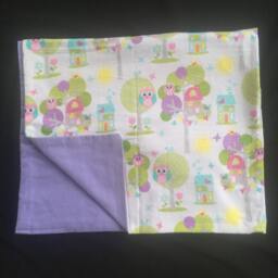 Purple Owl Handmade Baby Blanket - thumbnail 3