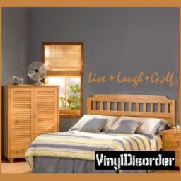 Live Laugh Golf - Vinyl Wall Decal Quotes Sticker Go001Livelaughvet - thumbnail 1