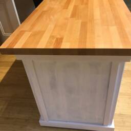 Oakdale Bespoke Oak Kitchen Island With Wine Rack Painted in Your Own Colour Choice - thumbnail 2