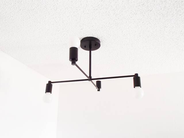 Modern Flush Mount - Brass Ceiling Light Contempory Minimalist Dining Room Bedroom Lighting - image 1