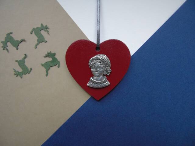 Jane Austen Christmas Decoration - Pride & Prejudice Tree Ornament Book Lover Gift Unique - image 1