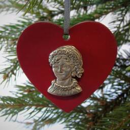 Jane Austen Christmas Decoration - Pride & Prejudice Tree Ornament Book Lover Gift Unique - thumbnail 2