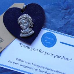 Jane Austen Christmas Decoration - Pride & Prejudice Tree Ornament Book Lover Gift Unique - thumbnail 4