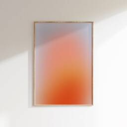 Lilac Sunset Blur Gradient Print, Pastel Aura Gradient, Apartment Decor, Preppy Room Danish Large Wall Art - thumbnail 3