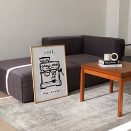 Cafe Mon Amour Print, Coffee Poster, Kitchen Wall Art, Decor, Aesthetic Apartment Trendy Unframed - thumbnail 3