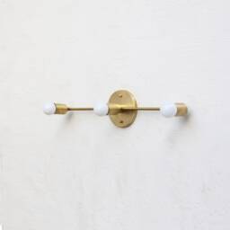 Bathroom Vanity, Vanity Fixture, Mid Century Brass Wall Sconce Light, Ul Listed No.0086 - thumbnail 3