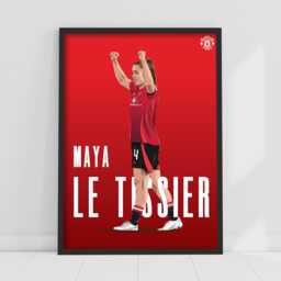 Manchester United Fc Print - Maya Le Tissier 24/25 Illustration Player Poster Football Wall Art - thumbnail 1