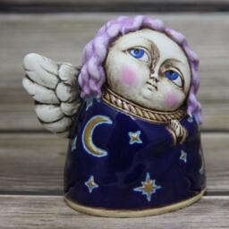 Ceramic Angel Figurine, Collectable Home Decor By Vladimir Butsanov - thumbnail 3