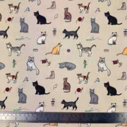 Custom Roman Blind - Emma Lawrence Winsome Whiskers Linen , Made To Measure Window Treatment - thumbnail 3