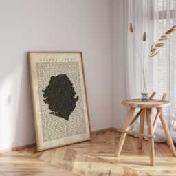 Sierra Leone Map - Vintage Beige Typography With City Names Travel Poster Wall Art Print - thumbnail 2