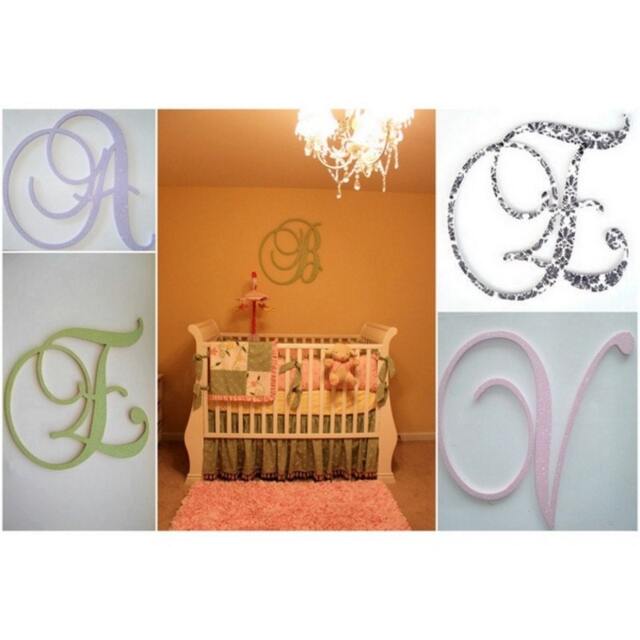 Hand Painted Glitter Wall Letters - Wedding Decoration Nursery Decor Glitter & Sparkle