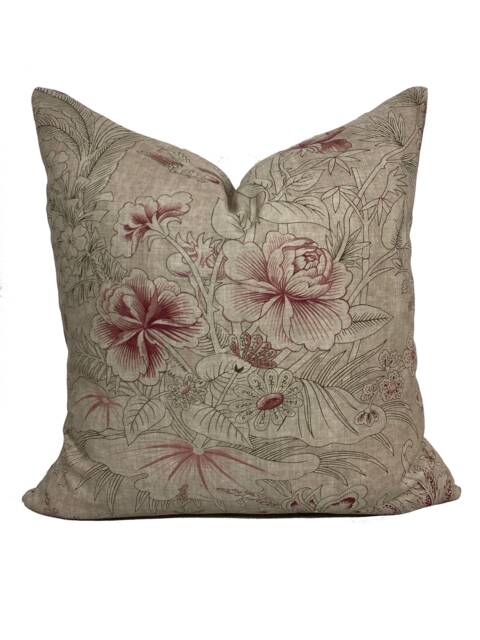 Thibaut Rosalind Beige Grand Palace Cushion Cover Pillow Double Sided High End Home Interior - image 1