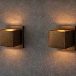 Handmade Brass Wall Sconce, Minimalist Bedside Lamp, Mid-Century Home Decor - thumbnail 3