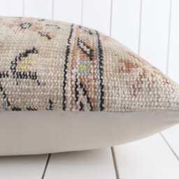 Vintage Turkish Kilim Pillow Cover 20x20 Oriental Wool - thumbnail 4